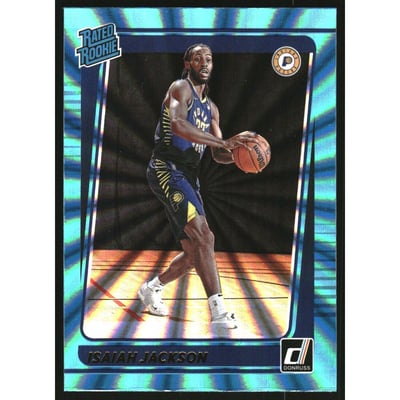 2021-22 Donruss Holo Teal Laser #217 Isaiah Jackson RR