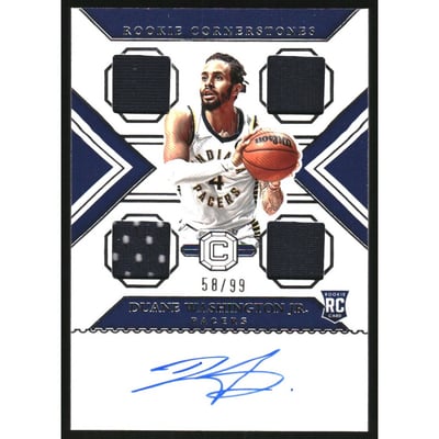 2021-22 Panini Chronicles Cornerstones Rookie Quad Relic Autographs #30 Duane Washington Jr./99