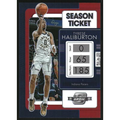 2021-22 Panini Contenders Optic Red #50 Tyrese Haliburton