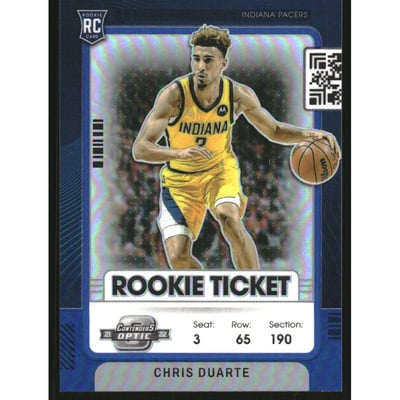 2021-22 Panini Contenders Optic Rookies Blue #14 Chris Duarte