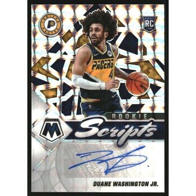2021-22 Panini Mosaic Rookie Scripts #39 Duane Washington Jr.