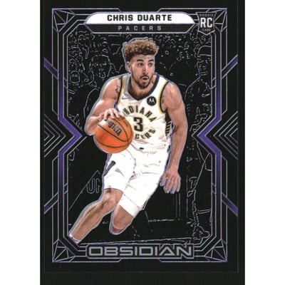 2021-22 Panini Obsidian Electric Etch Purple #163 Chris Duarte