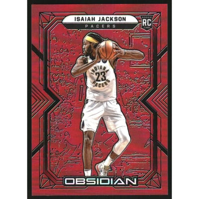 2021-22 Panini Obsidian Electric Etch Red Flood #169 Isaiah Jackson