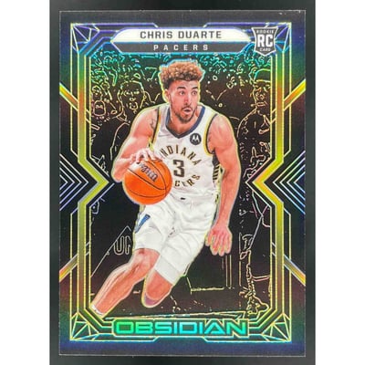 2021-22 Panini Obsidian Electric Etch Yellow #163 Chris Duarte RC /10