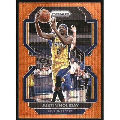 2021-22 Panini Prizm Prizms Orange Wave #188 Justin Holiday