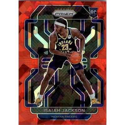 2021-22 Panini Prizm Prizms Red Ice #309 Isaiah Jackson