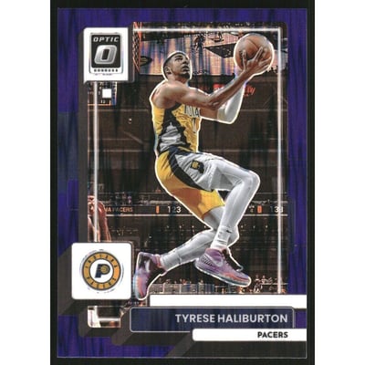 2022-23 Donruss Optic Purple Shock #99 Tyrese Haliburton