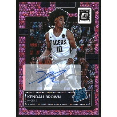 2022-23 Donruss Optic Rated Rookies Signatures Fast Break Pink #217 Kendall Brown