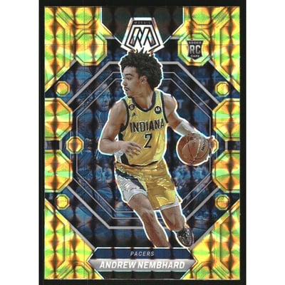 2022-23 Panini Mosaic Mosaic Reactive Yellow #228 Andrew Nembhard