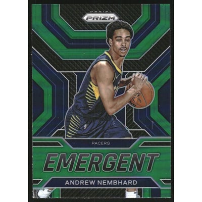 2022-23 Panini Prizm Emergent Prizms Green #2 Andrew Nembhard