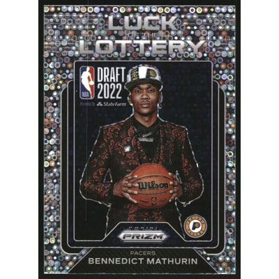 2022-23 Panini Prizm Luck of the Lottery Prizms Fast Break #8 Bennedict Mathurin