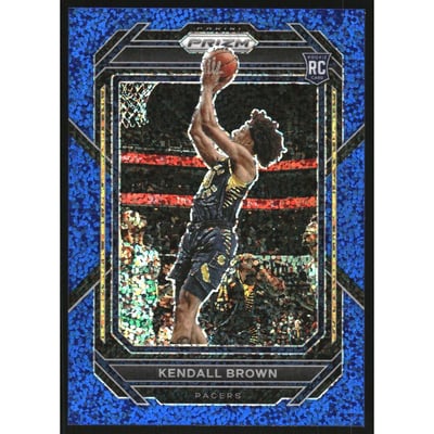 2022-23 Panini Prizm Prizm Blue Sparkle #225 Kendall Brown