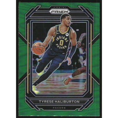 2022-23 Panini Prizm Prizms Green #93 Tyrese Haliburton