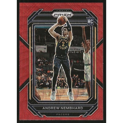 2022-23 Panini Prizm Prizms Ruby Wave #227 Andrew Nembhard
