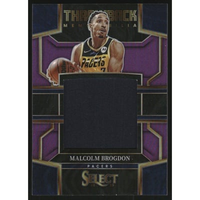 2022-23 Select Throwback Memorabilia Purple Prizms #8 Malcolm Brogdon