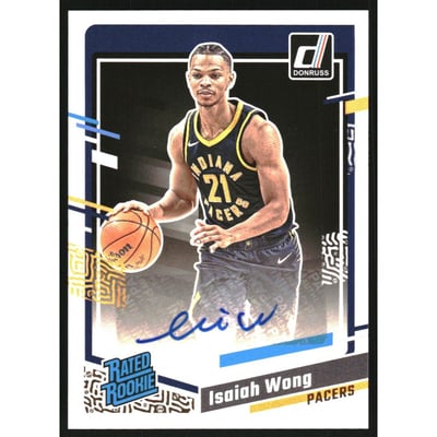 2023-24 Donruss Rated Rookies Signatures #283 Isaiah Wong