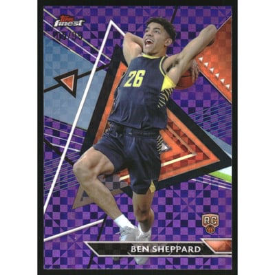 2023-24 Finest Purple Checkerboard Refractors #178 Ben Sheppard UC