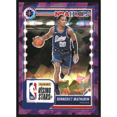 2023-24 Hoops Premium Stock Purple Ice Prizm #286 Bennedict Mathurin