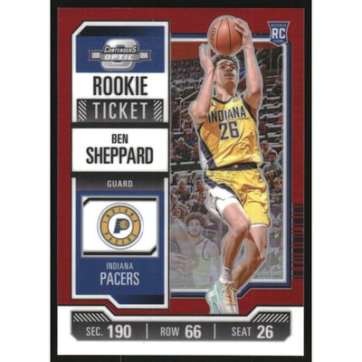 2023-24 Panini Contenders Optic Rookies Red #23 Ben Sheppard