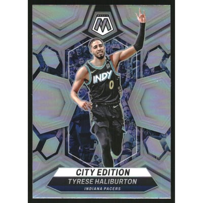 2023-24 Panini Mosaic Silver #289 Tyrese Haliburton/City Edition