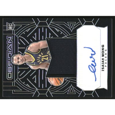 2023-24 Panini Obsidian #227 Isaiah Wong JSY AU RC