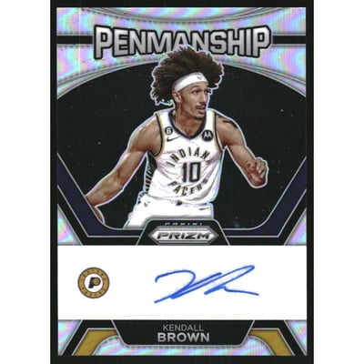 2023-24 Panini Prizm Penmanship Prizms Silver #36 Kendall Brown