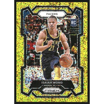 2023-24 Panini Prizm Prizms Gold Sparkle #154 Isaiah Wong