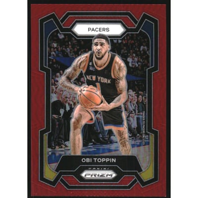 2023-24 Panini Prizm Prizms Red #249 Obi Toppin
