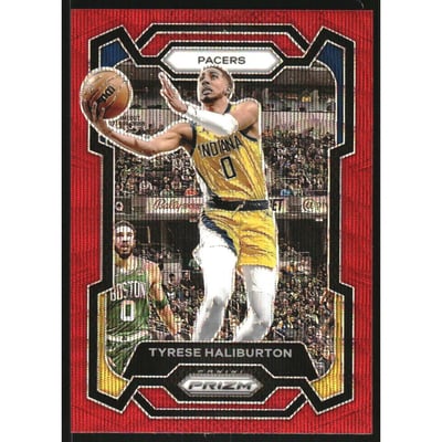 2023-24 Panini Prizm Prizms Ruby Wave #102 Tyrese Haliburton