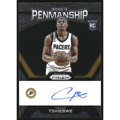 2023-24 Panini Prizm Rookie Penmanship #27 Oscar Tshiebwe