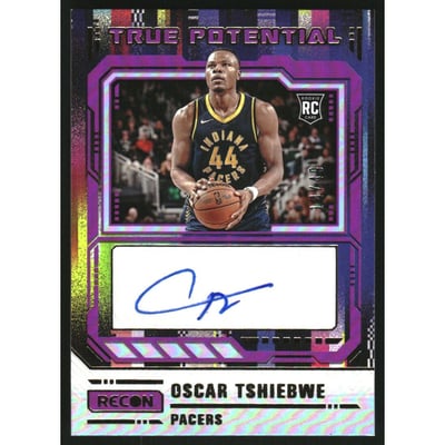 2023-24 Panini Recon True Potential Signatures Purple #33 Oscar Tshiebwe/49
