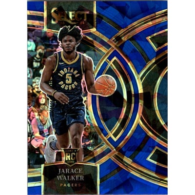 2023-24 Select Prizms Blue Cracked Ice #133 Jarace Walker