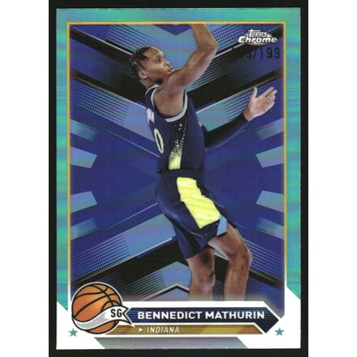 2023-24 Topps Chrome Aqua Refractors #76 Bennedict Mathurin