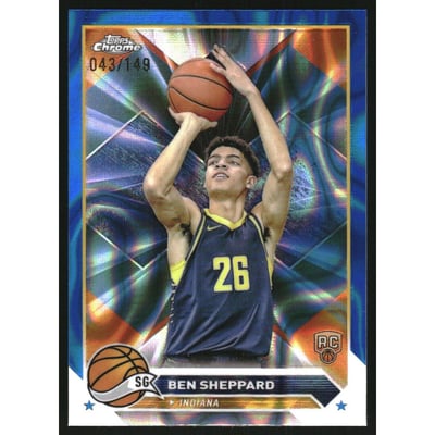 2023-24 Topps Chrome Blue Lava Refractors #83 Ben Sheppard