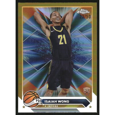 2023-24 Topps Chrome Gold Refractors #80 Isaiah Wong