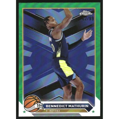 2023-24 Topps Chrome Green Refractors #76 Bennedict Mathurin