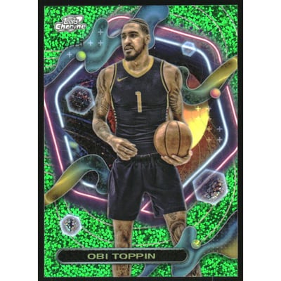 2023-24 Topps Cosmic Chrome Green Space Dust Refractors #54 Obi Toppin
