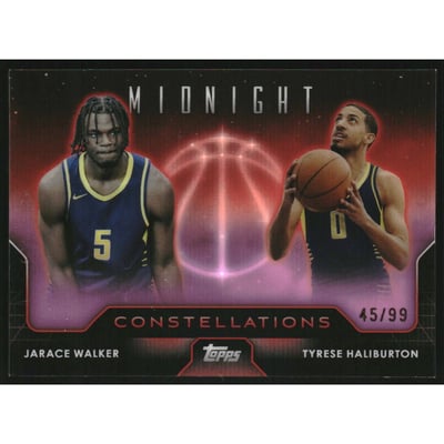 2023-24 Topps Midnight Constellations Twilight #C25 Jarace Walker/Tyrese Haliburton