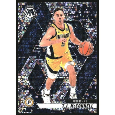 2024-25 Panini Mosaic Mosaic Fast Break Blue Camo #129 T.J. McConnell