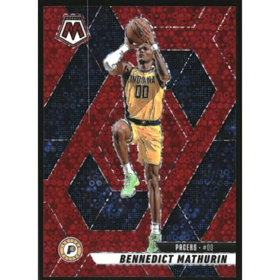 2024-25 Panini Mosaic Mosaic Fast Break Red #154 Bennedict Mathurin
