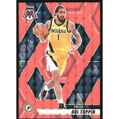 2024-25 Panini Mosaic Mosaic Red Fluorescent #4 Obi Toppin