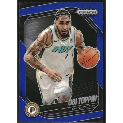 2024-25 Panini Prizm Black Prizms Blue #184 Obi Toppin