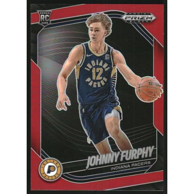 2024-25 Panini Prizm Black Prizms Red #206 Johnny Furphy