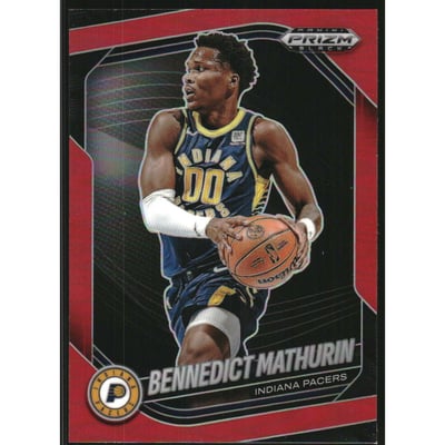 2024-25 Panini Prizm Black Prizms Red #59 Bennedict Mathurin