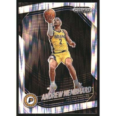 2024-25 Panini Prizm Black Prizms Skewed #180 Andrew Nembhard