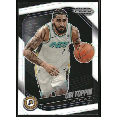 2024-25 Panini Prizm Black Prizms White #184 Obi Toppin
