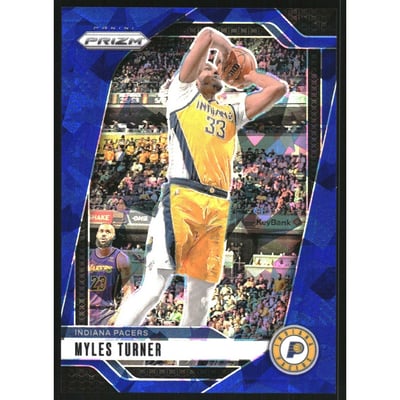 2024-25 Panini Prizm Prizms Blue Ice #115 Myles Turner