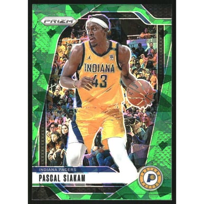 2024-25 Panini Prizm Prizms Green Ice #62 Pascal Siakam