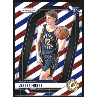 2024-25 Panini Prizm Prizms Red White and Blue #237 Johnny Furphy