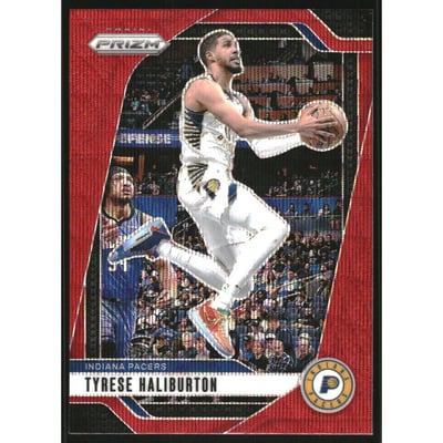 2024-25 Panini Prizm Prizms Ruby Wave #99 Tyrese Haliburton